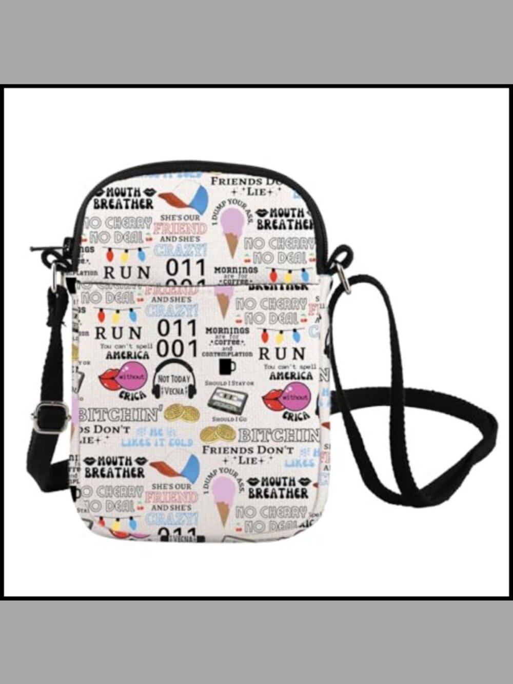 Polyester Crossbody Messenger Bag Horror Movie Quote Fan Gift
